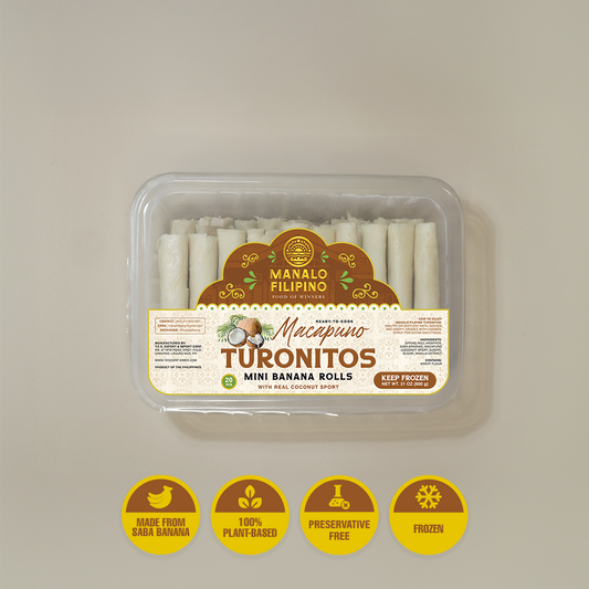 Macapuno Turonitos (Mini Banana Rolls - Coconut Sport Flavor) | Ready-to-Cook | 20 pcs.