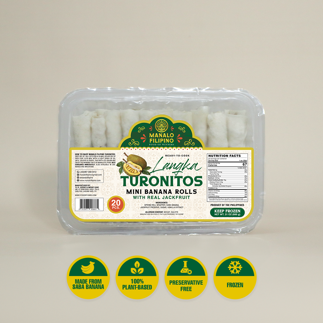 Frozen Langka Turonitos (Mini Banana Rolls - Jackfruit Flavor) | Ready-to-Cook | 20 pcs.
