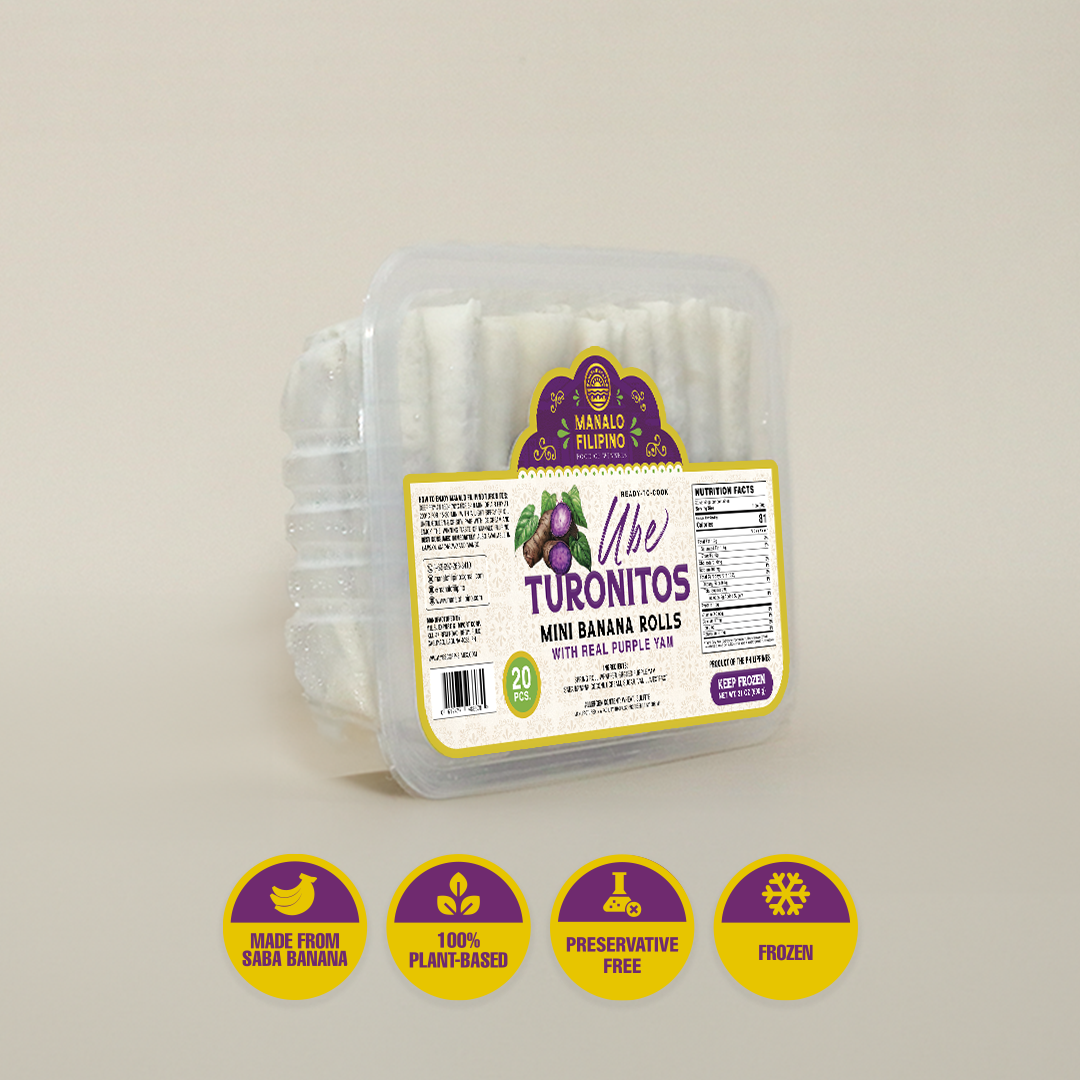Frozen Ube Turonitos (Mini Banana Rolls - Purple Yam Flavor) | Ready-to-Cook | 20 pcs.